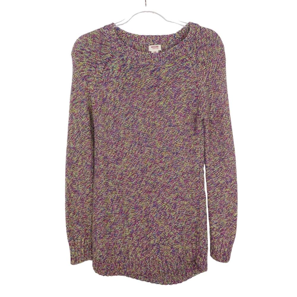 Mossimo Rainbow Knit Crewneck Sweater Cozycore Large
